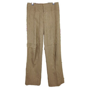 ELIE TAHARI Gold Brocade Pants Size 4